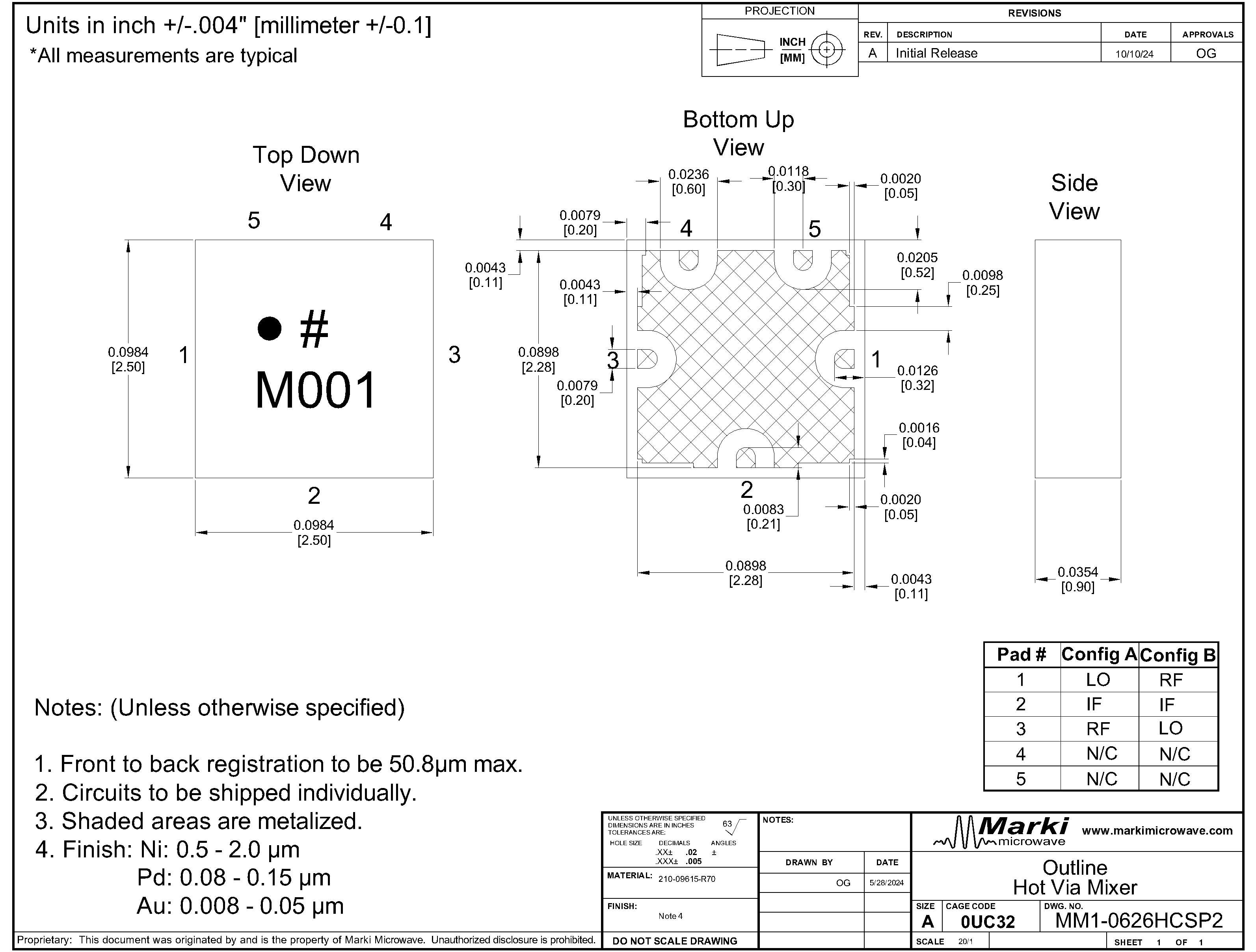 MM1-0626HCSP2_GaAs MMIC Chip Scale Package Double Balanced Mixer